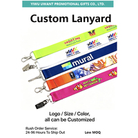 Lanières personnalisées en polyester avec logo par sublimation, faible MOQ, impression personnalisée, pour usage professionnel et événements