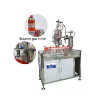Yeni 3 in 1 fabrika yarı otomatik LPG Aerosol mühür dolum makinesi sprey günlük kimyasal ürünler şişme ekipman
