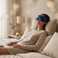 Masseur oculaire chauffant et rafraîchissant, massage Shiatsu à pression d'air avec thérapie chaude et froide pour les yeux gonflés, les cernes et la fatigue oculaire