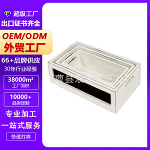 Storage Trays Rectangle Distressed Wood <b>Stackable</b> General Packaging 0002 Heze - Product Image 5