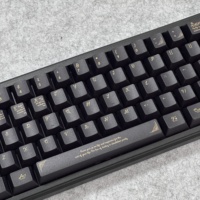 Keycaps PBT Double-Shot Baroque Noir et Or, Sublimation par Teinture Personnalisée, Adaptation OEM, pour Switches Mécaniques Magnétiques, Fabriqué en Chine