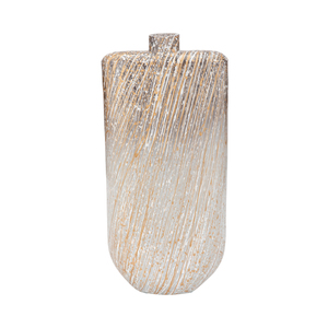 Vaso in Vetro Moderno a Righe con Dettagli Colorati per Soggiorno, Vaso Decorativo per Fiori - Product Image 1