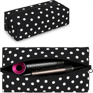 Sac de transport grande capacité à pois pour outils capillaires, pochette de rangement cosmétique de voyage compatible avec sèche-cheveux et <span class=keywords><strong>lisseur</strong></span> - Product Image 1