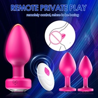 Analplug Sexspielzeug Vibrator 3-teiliges Silikon-Buttplug-Trainingsset mit Fernbedienung Prostata-Massagegerät Erwachsenenspielzeug für Frauen und Männer