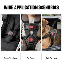 Boucle de sécurité multidirectionnelle en plastique POM pour poussette, siège auto, porte-animaux, largeur intérieure 26 mm, OEM disponible
