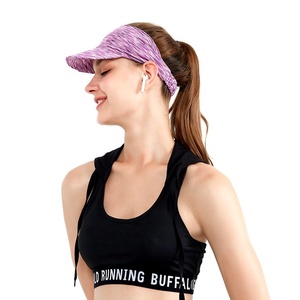 Outdoor <strong>Sweat</strong>-<strong>proof</strong> Sun-<strong>proof</strong> Breathable Hygroscopic Quick Drying Elastic Empty Top Visor Summer Hat Sport <strong>Caps</strong> for Women - Product Image 6