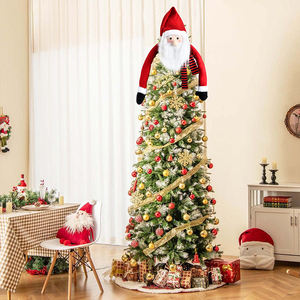 Decorazione Natalizia con Proiezione dell'Albero di Babbo Natale Barbuta, Statuetta di Uomo Anziano con Braccio Lungo e Abito di Pelliccia, Vendita Diretta del Produttore - Product Image 3