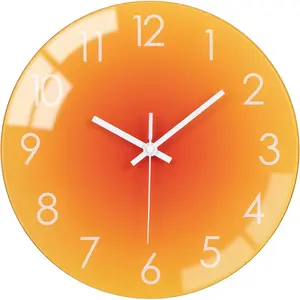 2024 nuevo moderno nórdico minimalista Mdf madera al por mayor reloj de pared personalizado redondo silencioso reloj Simple Decoración
