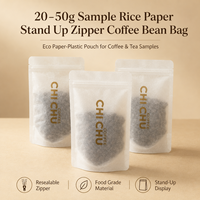 Sachet refermable givré avec fermeture éclair, qualité alimentaire, imprimé sur mesure, mini-sachet échantillon pour grains de café, thé, herbes, aliments, sachet OEM avec logo personnalisé