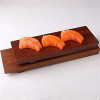 Planche à sushi rectangulaire en bois de Sapele massif Elite |   Plaque de présentation sans soudure, dureté Janka 1410 lbf |   Plateau de service professionnel