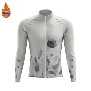 Jersey de Ciclismo de <span class=keywords><strong>manga</strong></span> <span class=keywords><strong>larga</strong></span> de lana térmica Jersey de equipo Ropa de bicicleta de carretera <span class=keywords><strong>Maillot</strong></span> Ciclismo Hombre Camisetas de bicicleta transpirables - Product Image 5