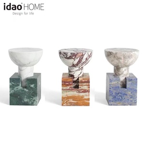 Bàn Cạnh Bằng Gỗ Kiểu Bắc Âu Thiết Kế Ấm Cúng Đầu Đá Cẩm Thạch Hiện Đại - Product Image 5