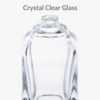 Flacon de parfum en verre cristal blanc de 100 ml, à fond épais et coins arrondis, imprimé sérigraphié, col conique de 15 mm, directement de l'usine