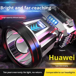 Super heller wiederauf ladbarer LED-Scheinwerfer Langstrecken-wasserdichter Nacht fischers chein werfer - Product Image 3