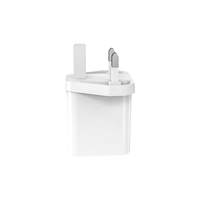 Cargador de Doble Puerto GaN PD 3.0 de 25W con Enchufe del Reino Unido (Tipo-C + USB-A), Certificado CE, Compatible con Laptops, Protección OTP, para Teléfonos Móviles y Relojes Inteligentes