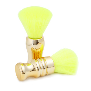 Brosse à barbe verte fluorescente à poils doux pour le rasage du cou et le balayage des cheveux, usage en salon - Product Image 1
