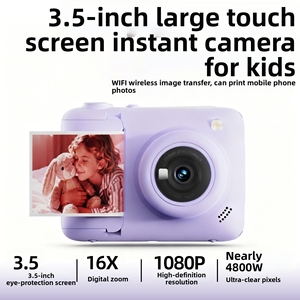 Nouvel appareil photo instantané pour enfants, imprimante photo couleur à écran tactile HD, appareil photo numérique jouet pour enfants - Product Image 5