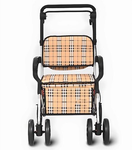 Chariot d'épicerie <span class=keywords><strong>pliable</strong></span> en alliage d'aluminium <span class=keywords><strong>ultra</strong></span>-léger marcheur et déambulateur pour personnes âgées - Product Image 6