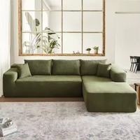 Canapé modulaire d'angle en tissu haut de gamme, canapé sectionnel luxueux rembourré pour hall d'hôtel, bureau de direction