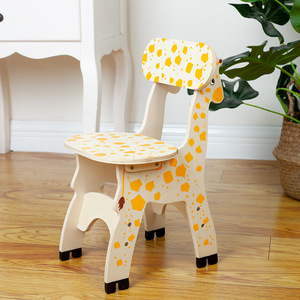 Chaises et tabourets en bois pour enfants, motif animaux de dessin animé, avec dossier, pour la maternelle, jouets <span class=keywords><strong>Montessori</strong></span> pour garçons et filles - Vente flash - Product Image 2