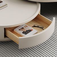 Vente en gros de meubles de salon table basse en bois massif de style design moderne avec verre trempé