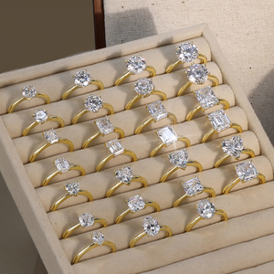 RINNTIN SMOR Hot Sale Klassieke 0.5-4.0CT 925 Sterling Zilver Gepersonaliseerde VVS <span class=keywords><strong>Moissanite</strong></span> Eternity Band Tennisring voor Dames - Product Image 3