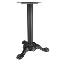 Pied de table industriel antique noir robuste en métal et fonte pour mobilier de bar, restaurant, salle à manger, café, bistrot, base de table croisée rétro