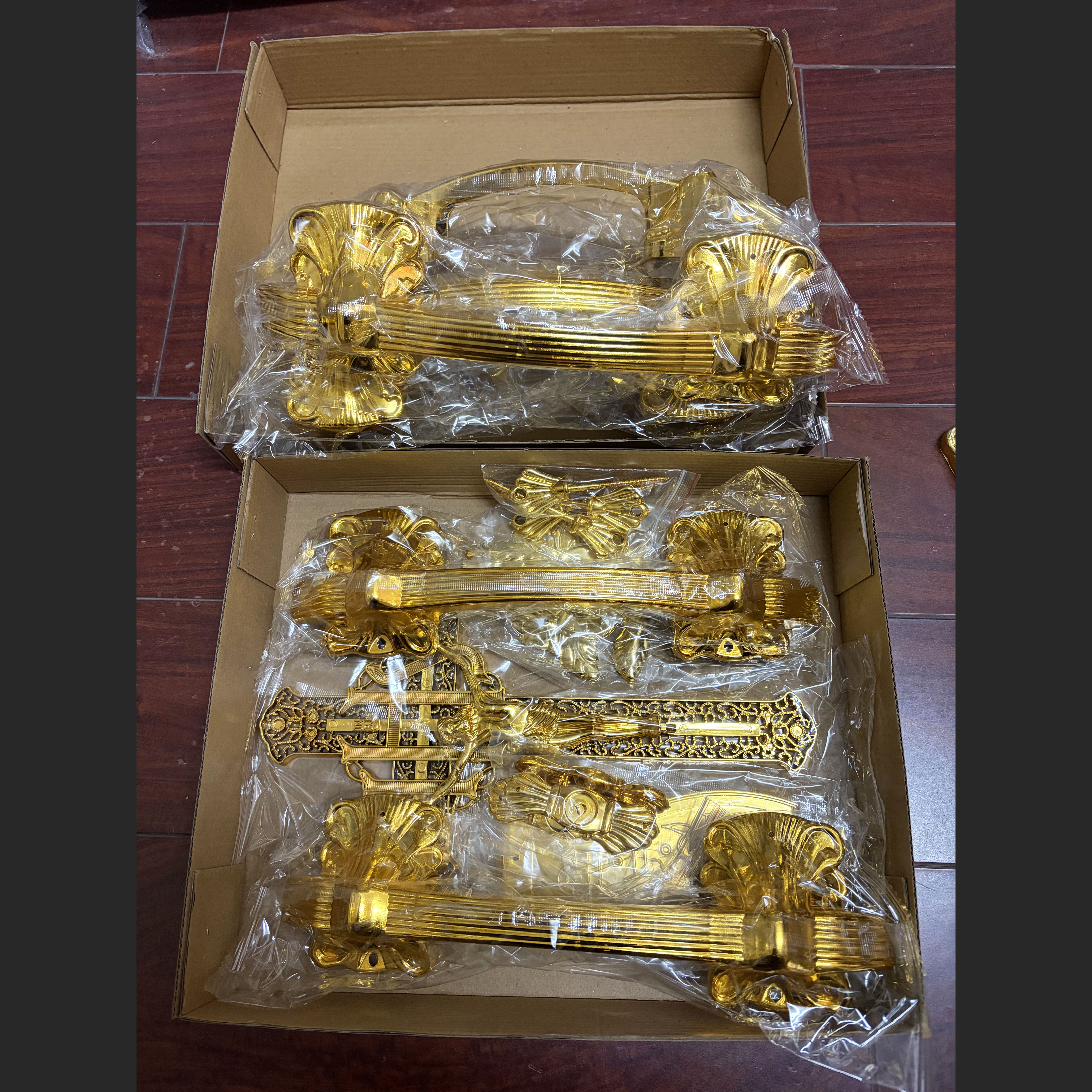 Lot de 1 Poignée de Porte à Levier en Acier Inoxydable avec Écusson Cylindrique - Argenté