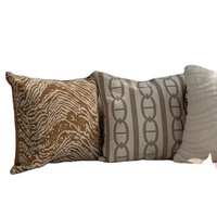 Housse de coussin style luxe discret pour salon, canapé, lit, repos, hôtel, maison d'hôtes, style Wabi-Sabi léger, technique de couture