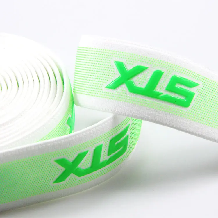 25Mm 30Mm 40Mm Ontwerp Op Maat Gemaakt Logo Elastische Band Tape Nylon Bedrukte Elastische Band Voor Hoeden Gym Sport Oefening Fitness