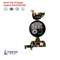 Layar Sentuh Kustom AMOLED 454x454 Antarmuka MIPI Layar Bulat 1.44'' Modul OLED