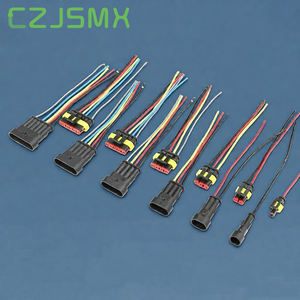 CZJSMX Maßgefertigter AMP Automotive Wasserdichter Elektrischer Steckverbinder 1.5 Serie 1/2/3/4/5/6-polig Stecker und Buchse Verbindungsstecker Kabelbaum - Product Image 1