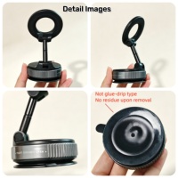 Support de téléphone universel magnétique en alliage à ventouse pour voiture, bureau, salle de sport, multi-usages, rotation à 360°, support de voiture pour iPhone 17 16 Pro
