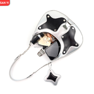 Stylish Punk Patchwork PU Leather Handbag Rivets Chains New Vintage Fashionable Underarm Shoulder <strong>Bag</strong> for Ladies Summer Winter - Product Image 5