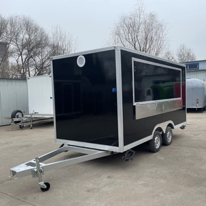 Prix de gros Street Square Remorque de restauration Camion de restauration Remorque mobile Chariot gastronomique Kiosque de petit-déjeuner à hot dog à vendre - Product Image 1