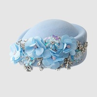 Bérets vintage en toile souple pour femmes, chapeaux turban, fascinators pour l'église, le Derby, avec fleurs, pour les fêtes, pour hôtesse de l'air, pour femmes, style quatre