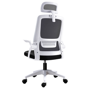 Silla de oficina ejecutiva contemporánea con malla ergonómica giratoria ajustable en altura y reposacabezas tela reclinable moderna nueva versión - Product Image 1