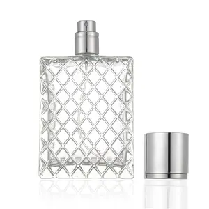 100ml 3.4 oz Refillable Spray Perfume Bottles large cosmetic Fine Mist Atomizer Empty Portable Clear Glass Container for Travel
