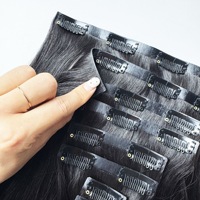 Extensions de cheveux à clipser injectées 100% cheveux humains vierges, clips invisibles en PU sans couture, 14-28 pouces, cuticules alignées