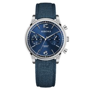Montres de sport personnalisées avec bracelet en cuir de luxe, acier inoxydable, chronographe Seagull VK64 ST1901, mouvement pour homme - Product Image 1
