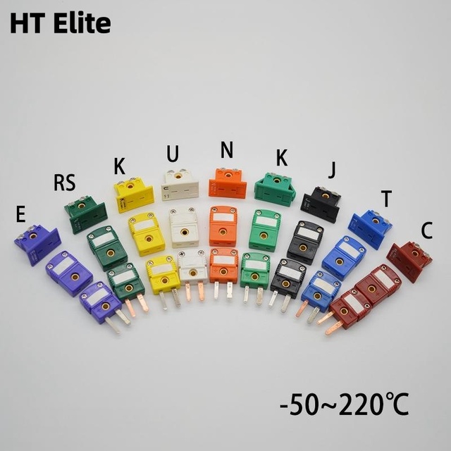 Industrial Waterproof Type K Mini  Female Thermocouple Connector  K J/N/T Male Plug and Female Socket Jack with PT100