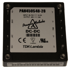 Módulo de Alimentación TDK-Lambda PAH450S48-28 de 450W DC-DC, Salida de 48V a 28V 16A, Media Ladrillo, 92% de Eficiencia - Product Image 1