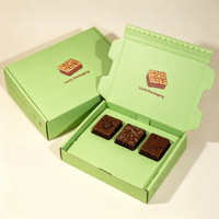 Boîte de vente en gros personnalisée pour donuts, mini-cupcakes, biscuits et brownies avec logo imprimé