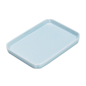 Chinese Style Ceramic Tea And <b>Snack</b> <b>Tray</b> Solid Color Small Fruit Plate For Residential Use Dessert Serving <b>Trays</b> - Product Image 5