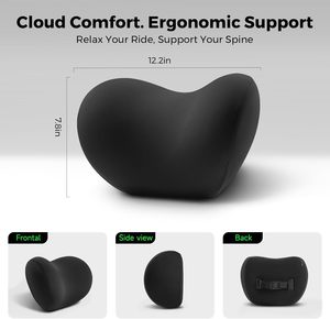Aviation-Grade <b>Memory</b> <b>Foam</b> Car Seat Headrest <b>Cushion</b> Comfort Neck Pillow with Lumbar Support Ventilation Cotton Driving <b>Cushion</b> - Product Image 5