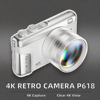 Kamera Digital Retro Mikro 4K P618 Layar IPS 3.0 Inci Mendukung Kartu Memori SD Resolusi Tinggi untuk Pesta Mahasiswa Selfie CMOS