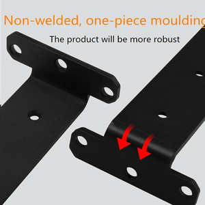 Heavy Duty <b>Floating</b> <b>Brackets</b>,Hidden <b>Shelves</b> Hardware, Cast Iron L <b>Brackets</b>, Rustic Industrial Black Metal Wall Supports - Product Image 5