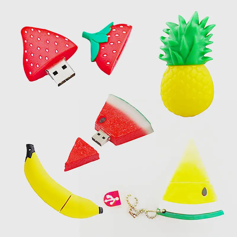 USB3.0 No logo PVC Fruit USB Key Watermelon USB Drives Fruit Capacity Enough U Disk USB Flash Drive USB3.0 New Key U Stick 128GB