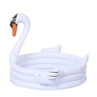 Baignoire pour bébé, étang de cygnes blancs, piscine gonflable pour enfants, piscine pour bébé, piscine à balles, baignoire confortable et résistante pour nouveau-né