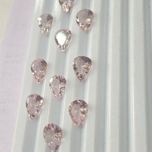 Hecho a mano a granel personalizado Rosa morganita piedras preciosas IGI certificado Oval pera corte Cristal de alta calidad para collares personalizados - Product Image 2